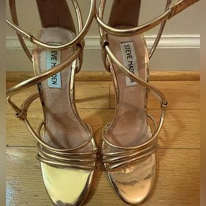 Steve Madden gold high heels size 6